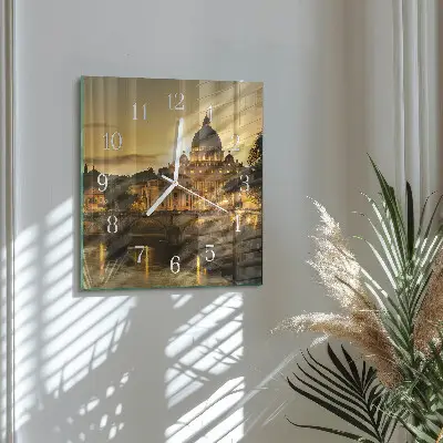 Kvadratinis stiklo laikrodis Bazilika