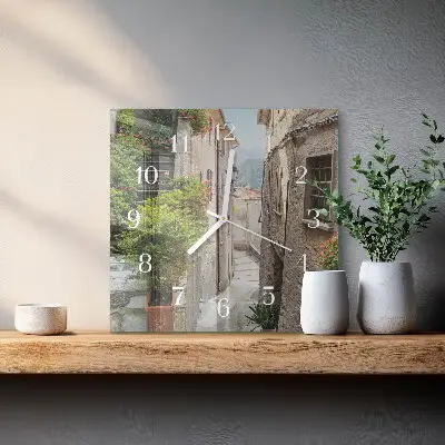 Kvadratinis laikrodis iš stiklo Graikija