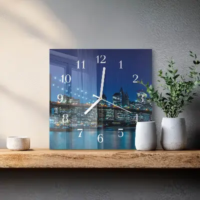 Kvadratinis stiklo laikrodis Horizontas