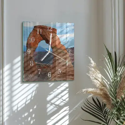 Kvadratinis laikrodis iš stiklo Didysis kanjonas