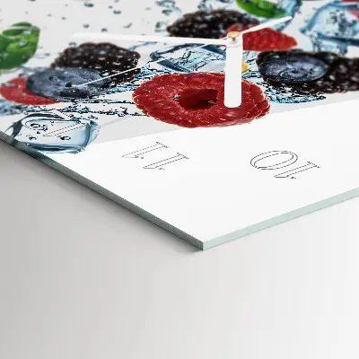 Kvadratinis stiklo laikrodis Vaisių ledai