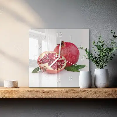 Kvadratinis laikrodis iš stiklo Granata