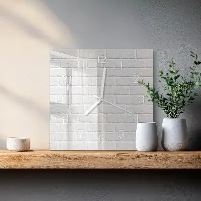 Kvadratinis stiklo laikrodis Plyta