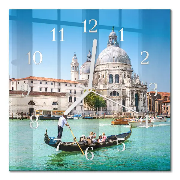 Kvadratinis stiklo laikrodis Venecija