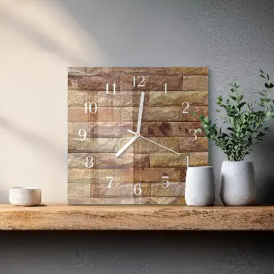 Kvadratinis stiklo laikrodis Plyta