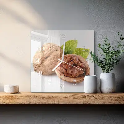 Kvadratinis stiklo laikrodis Riešutas