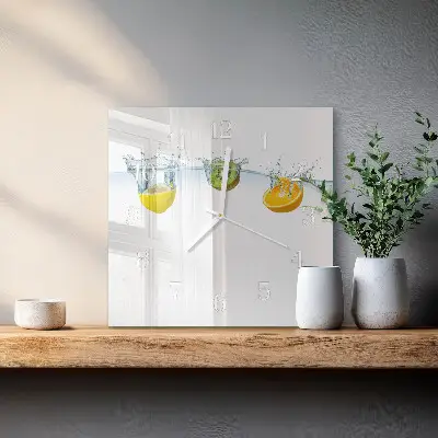 Kvadratinis stiklo laikrodis Kivis