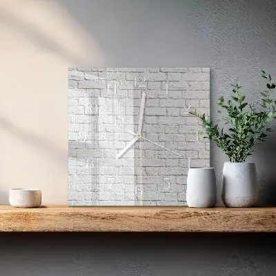 Kvadratinis laikrodis iš stiklo Plyta