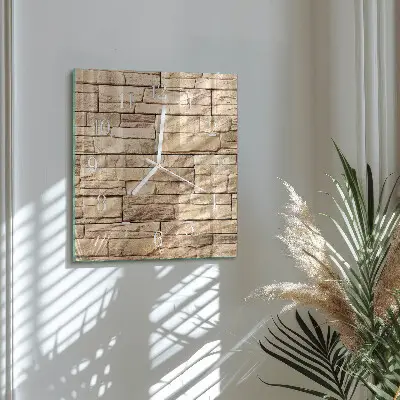 Kvadratinis laikrodis iš stiklo Klinkeris