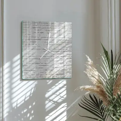 Kvadratinis laikrodis iš stiklo Plytų siena