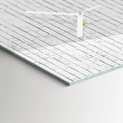 Kvadratinis laikrodis iš stiklo Plytų siena
