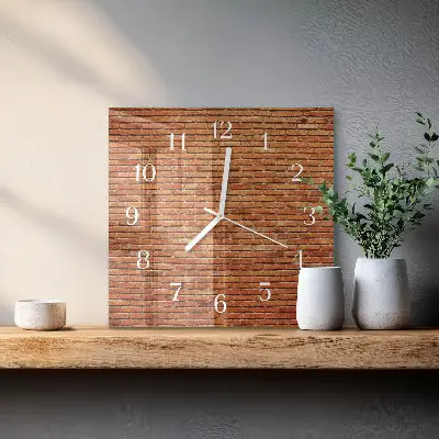 Kvadratinis laikrodis iš stiklo Plytos