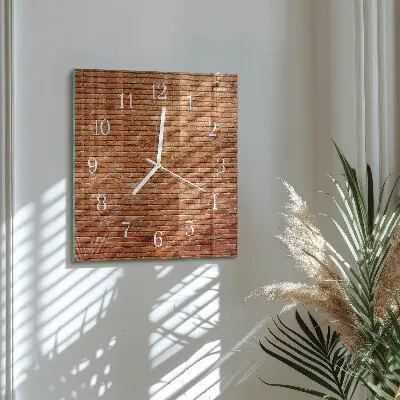 Kvadratinis laikrodis iš stiklo Plytos
