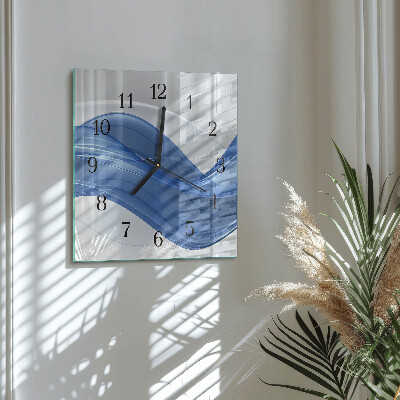 Kvadratinis sieninis laikrodis Abstrakčios linijos