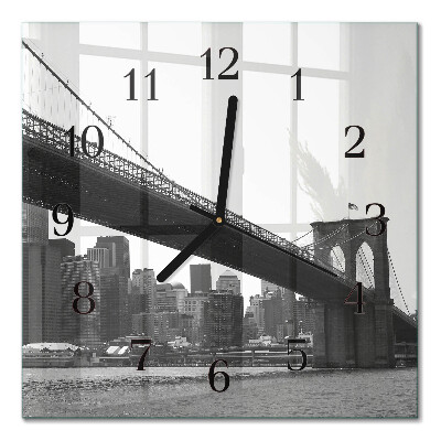 Kvadratinis sieninis laikrodis Tiltas