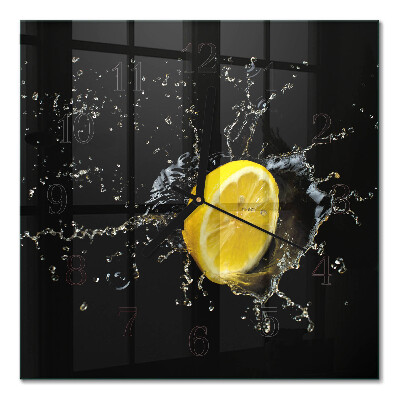Kvadratinis sieninis laikrodis Citrusiniai vaisiai