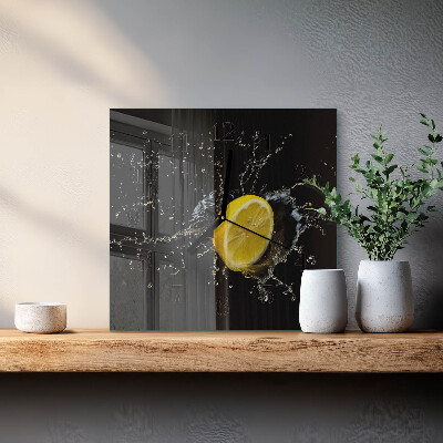 Kvadratinis sieninis laikrodis Citrusiniai vaisiai