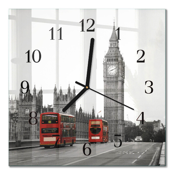 Kvadratinis sieninis laikrodis Londonas