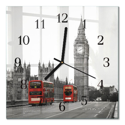 Kvadratinis sieninis laikrodis Londonas