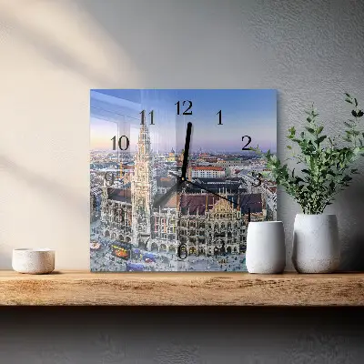 Kvadratinis sieninis laikrodis Horizontas