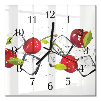 Kvadratinis sieninis laikrodis Vyšnių ledai
