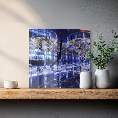Kvadratinis sieninis laikrodis Akiniai