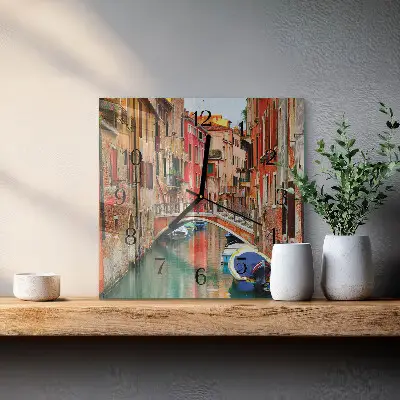 Kvadratinis sieninis laikrodis Venecija