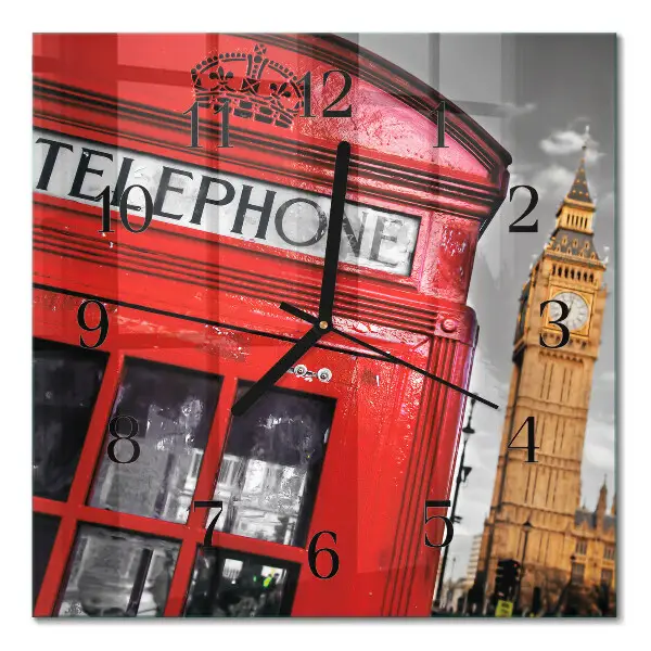 Kvadratinis sieninis laikrodis Londonas
