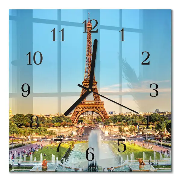 Kvadratinis sieninis laikrodis Paryžius