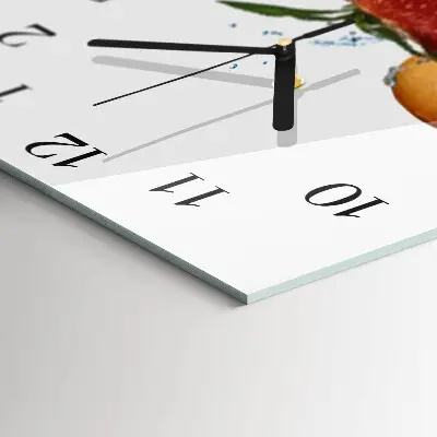 Kvadratinis sieninis laikrodis Greipfrutas