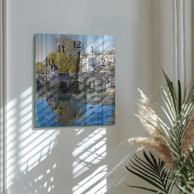 Kvadratinis sieninis laikrodis Tiltas