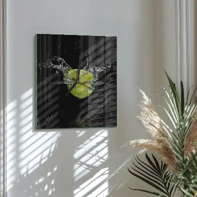 Kvadratinis sieninis laikrodis Citrusiniai vaisiai