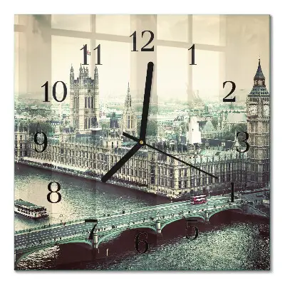 Kvadratinis sieninis laikrodis Londonas