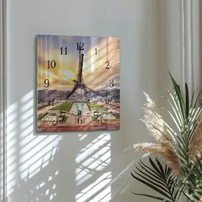 Kvadratinis sieninis laikrodis Eifelio bokštas