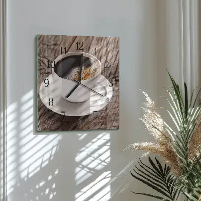 Kvadratinis sieninis laikrodis Kava