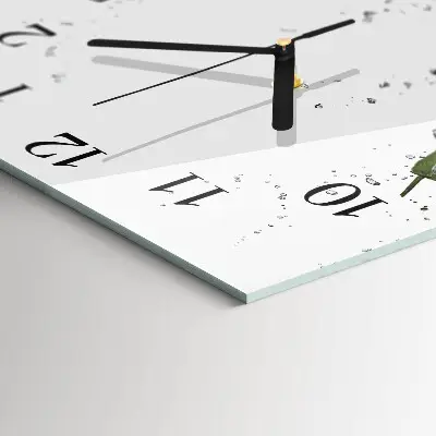 Kvadratinis sieninis laikrodis Čili pipirai