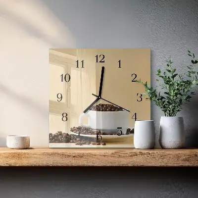 Kvadratinis sieninis laikrodis Kava