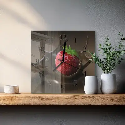 Kvadratinis sieninis laikrodis Šokoladas