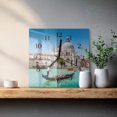 Kvadratinis sieninis laikrodis Venecija