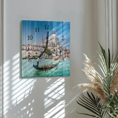 Kvadratinis sieninis laikrodis Venecija