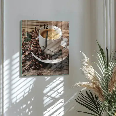 Kvadratinis sieninis laikrodis Kava