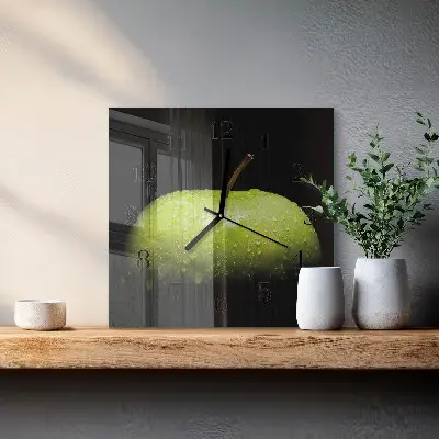 Kvadratinis sieninis laikrodis obuolys