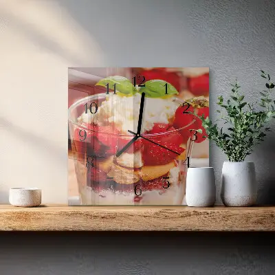 Kvadratinis sieninis laikrodis Vaisiai