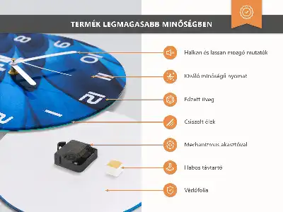 Apvalus laikrodis iš stiklo Kavos pupelės