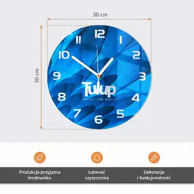 Apvalus laikrodis iš stiklo Kavos pupelės