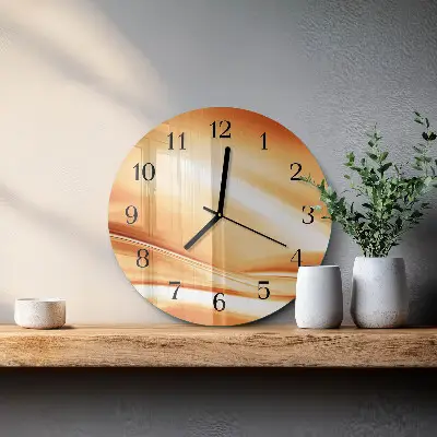 Apvalus laikrodis iš stiklo Abstrakcija