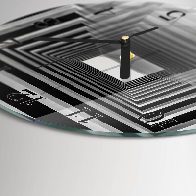 Apvalus sieninis laikrodis 3D tunelis