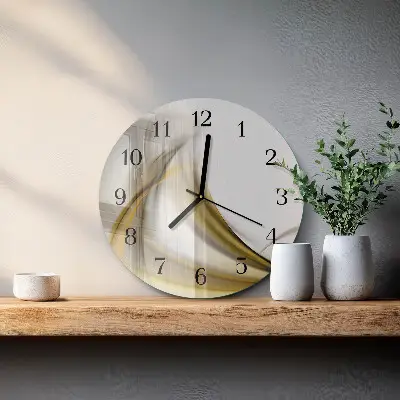 Apvalus sieninis laikrodis Abstrakčios linijos