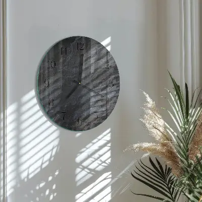 Apvalus laikrodis iš stiklo Fonas