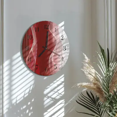 Apvalus laikrodis iš stiklo Abstrakcija
